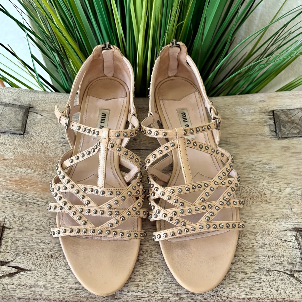 Miu Miu Studded Sandals - Picture 5 of 10